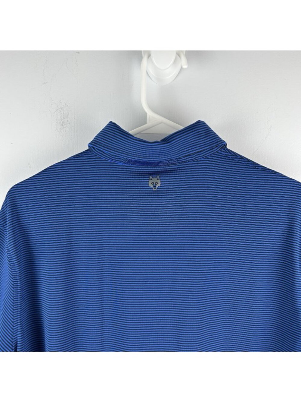 Greyson Polo Shirt Mens Medium Blue Striped Performance Golf Waterbury Open - Picture 6 of 8